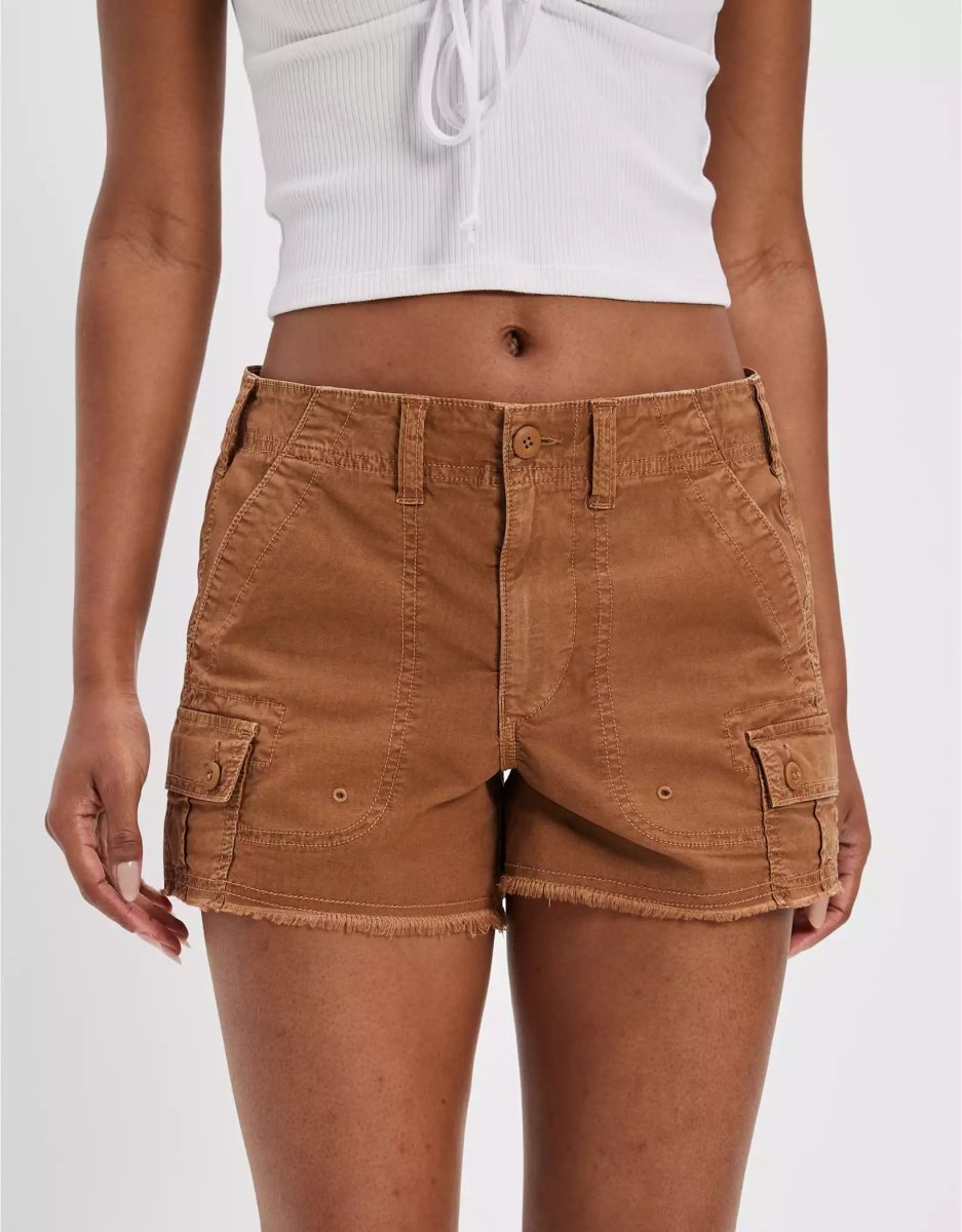 Shorts American Eagle AE Snappy Stretch '90s Boyfriend Cargo Marron Femme | WSX-36598871